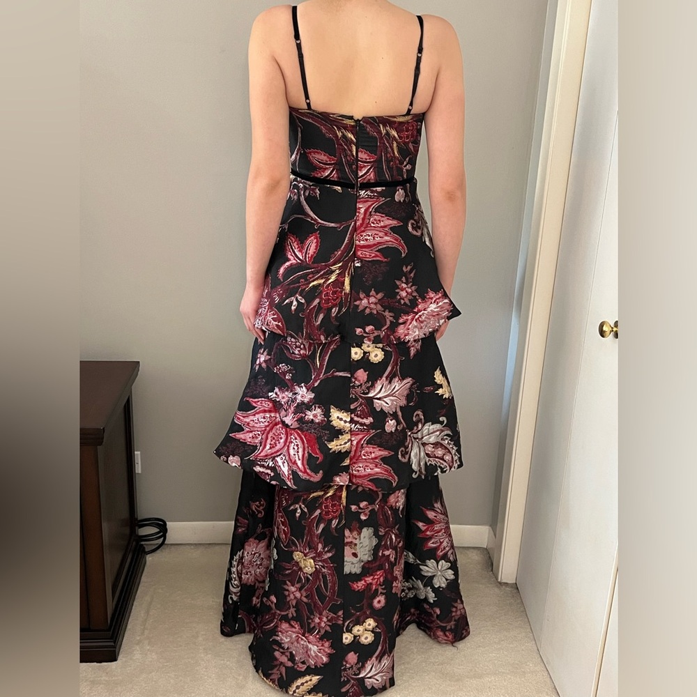 Marchesa Notte Floral Gown - Picture 7 of 9